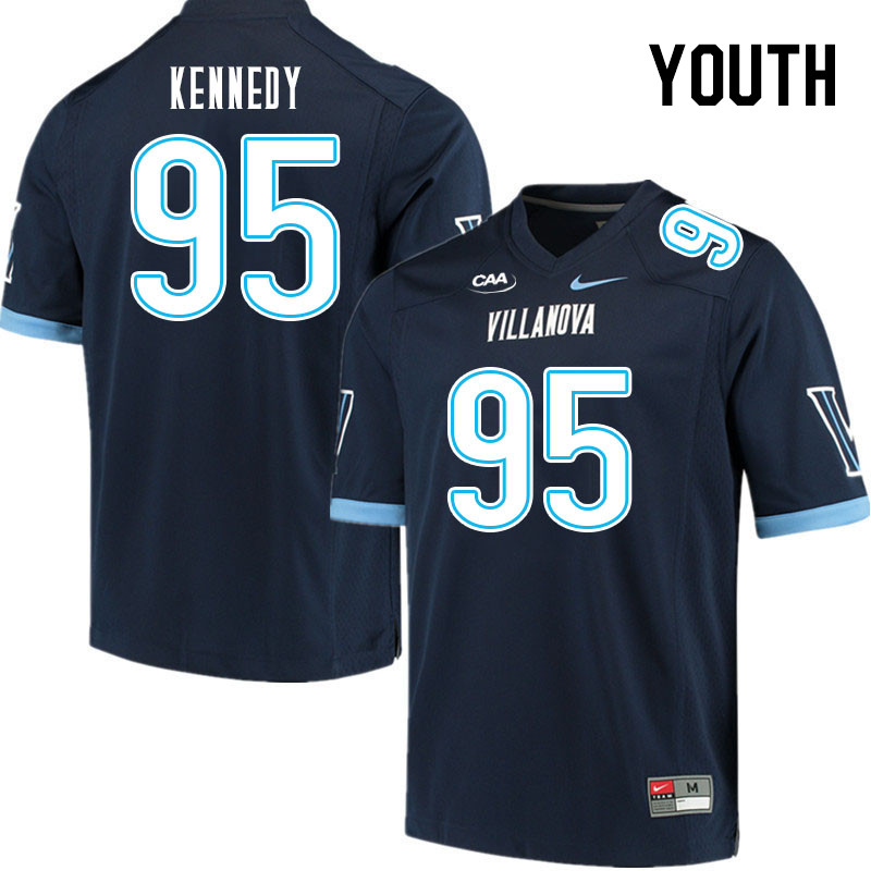 Youth #95 Mike Kennedy Villanova Wildcats College Football Jerseys Stitched Sale-Navy